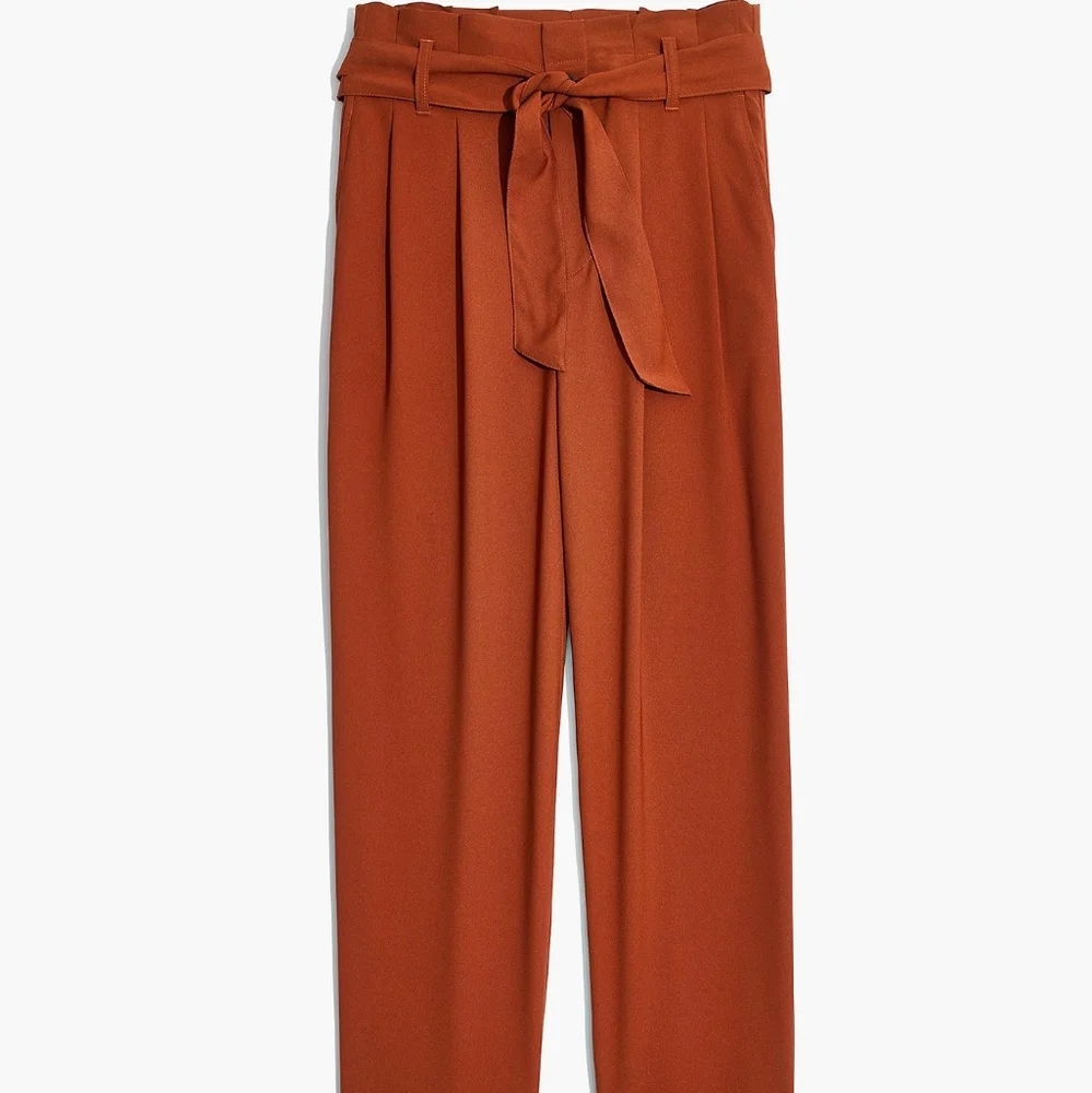 Madewell Satin Drapey Paperback Pants - Picture 4 of 9